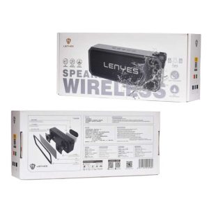 اسپیکر بلوتوثی LENYES S107 با طراحی مشکی و حلقه آویز - ضدآب IPX7