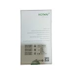 پشت کارتن گوشی موبایل Hotwav Cosmos V8 Lite کپی چینی در بسته‌بندی به همراه نمای جلو و پشت با دوربین دوگانه و لوگوی برند