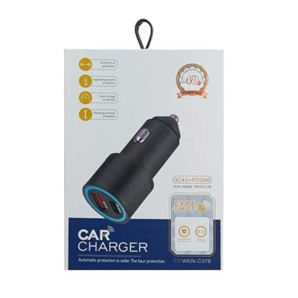 شارژر فندکی WKN-C078 USB+PD 30W