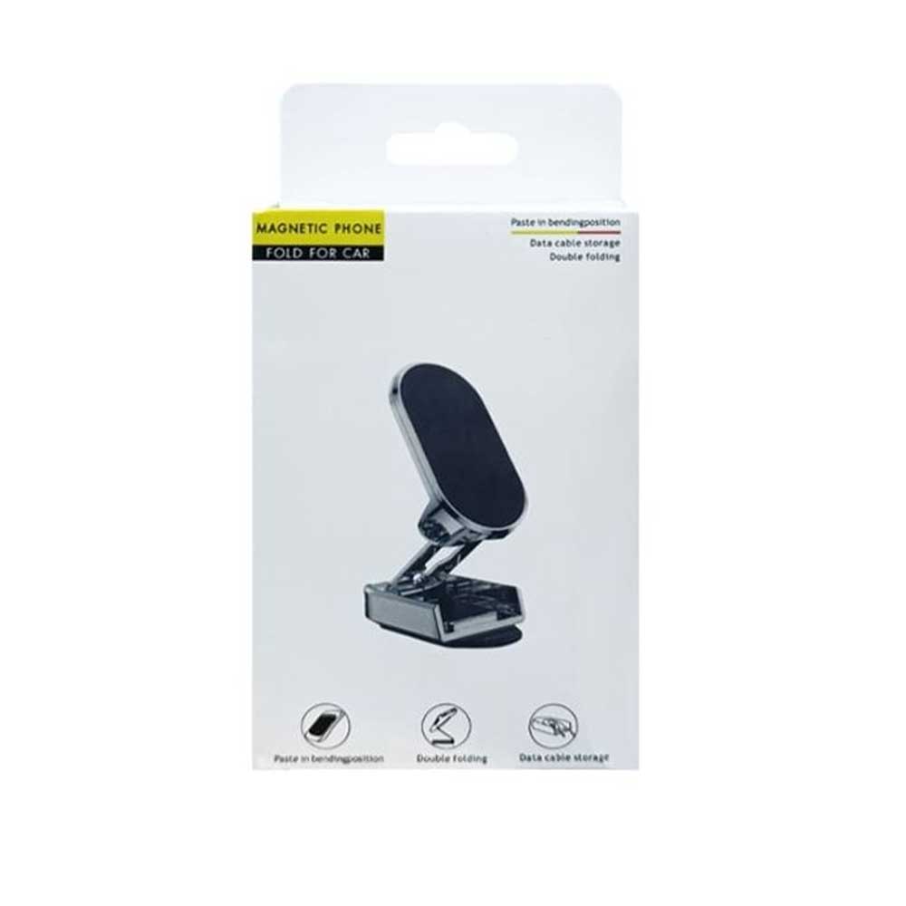 هولدر مغناطیسی تاشو خودرو مدل Double Folding با پایه چسبی و نگهدارنده کابل